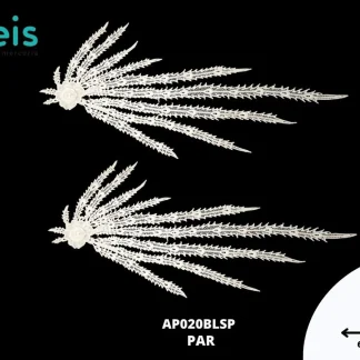 APLICACIONES EN PAR 3D SEDA DE LECHE MEDUSA AP020BLSP 60cmX26cm BLANCO