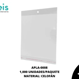 BOLSA CELOFAN REF: 21x29.5 CM TRANSPARENTE 1000 U/PQT