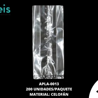 BOLSA CELOFAN CON FUELLE 7X16.5 CM REF: TRANSPARENTE 200 U/PQT