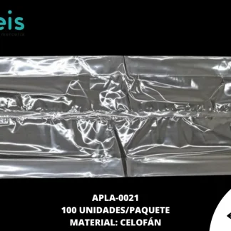 BOLSA CELOFAN CON FUELLE 19X45 CM REF: TRANSPARENTE 100 U/PQT