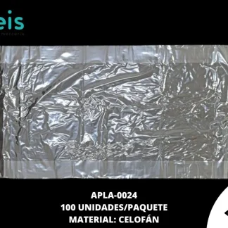 BOLSA CELOFAN CON FUELLE 40X84 CM REF: TRANSPARENTE 100 U/PQT
