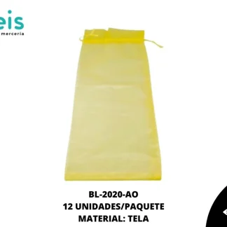 BOLSA TELA REF: 14X34cm AMARILLO 12 u/pqt