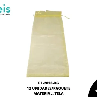 BOLSA TELA REF: 14X34cm BEIGE 12 u/pqt