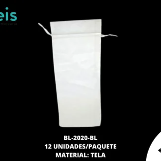 BOLSA TELA REF: 14X34cm BLANCO 12 u/pqt