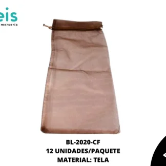 BOLSA TELA REF: 14X34cm CAFÉ 12 u/pqt