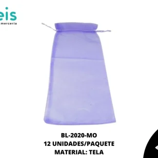 BOLSA TELA REF: 14X34cm MORADO 12 u/pqt