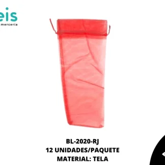 BOLSA TELA REF: 14X34cm ROJO 12 u/pqt