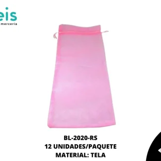 BOLSA TELA REF: 14X34cm ROSA 12 u/pqt