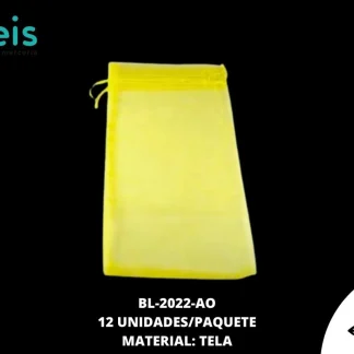 BOLSA TELA REF: 14X24cm AMARILLO 12 u/pqt