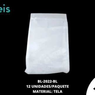 BOLSA TELA REF: 14X24cm BLANCO 12 u/pqt