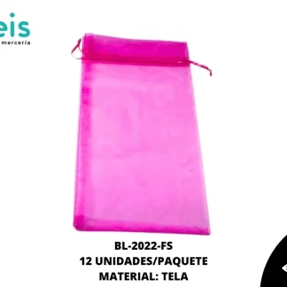 BOLSA TELA REF: 14X24cm FUCSIA 12 u/pqt