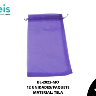 BOLSA TELA REF: 14X24cm MORADO 12 u/pqt