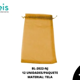 BOLSA TELA REF: 14X24cm NARANJA 12 u/pqt