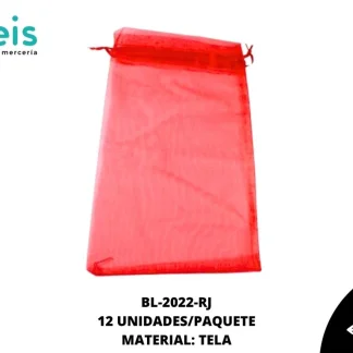 BOLSA TELA REF: 14X24cm ROJO 12 u/pqt