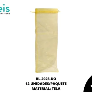 BOLSA TELA REF: 15X44cm DORADO 12 u/pqt