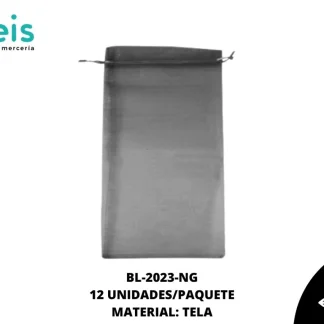 BOLSA TELA REF: 15X44cm NEGRO 12 u/pqt