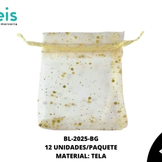 BOLSA TELA REF: 9X12cm BEIGE 12 u/pqt