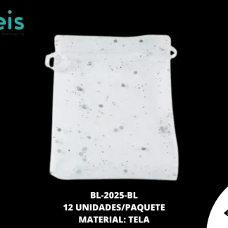 BOLSA TELA REF: 9X12cm BLANCO 12 u/pqt