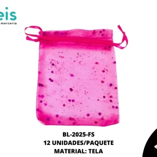 BOLSA TELA REF: 9X12cm FUCSIA 12 u/pqt