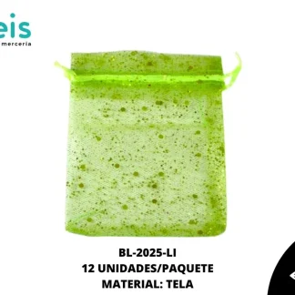 BOLSA TELA REF: 9X12cm LIMON 12 u/pqt