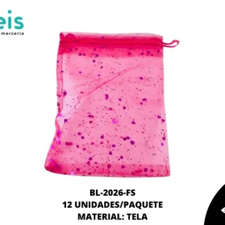 BOLSA TELA REF: 12X17cm FUCSIA 12 u/pqt