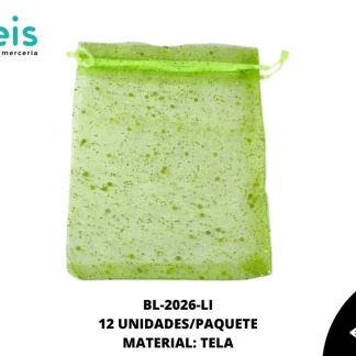 BOLSA TELA REF: 12X17cm LIMON 12 u/pqt