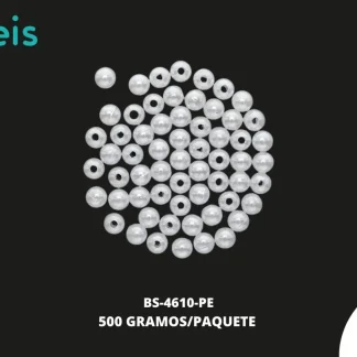 PERLAS COSTURA BS-4610-PE 6mm 500 GRS/BOLSA BEIGE