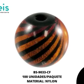 NYLON FIG FONDO RAYAS RED REF: 18mm CAFÉ 100 u/pqt