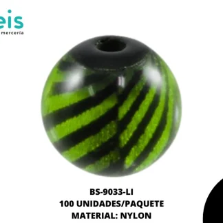 NYLON FIG FONDO RAYAS RED REF: 18mm LIMON 100 u/pqt