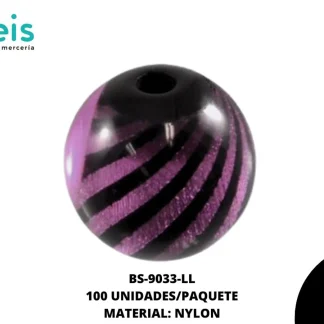 NYLON FIG FONDO RAYAS RED REF: 18mm LILA 100 u/pqt