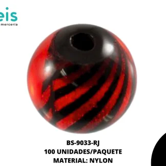 NYLON FIG FONDO RAYAS RED REF: 18mm ROJO 100 u/pqt