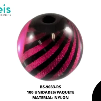 NYLON FIG FONDO RAYAS RED REF: 18mm ROSA 100 u/pqt