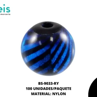 NYLON FIG FONDO RAYAS RED REF: 18mm AZUL REY 100 u/pqt