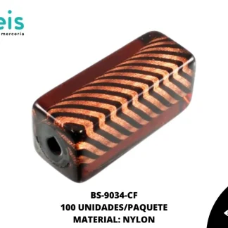NYLON FIG FONDO RAYAS TUBO 34mm REF: 1836-14X34 CAFÉ 100 u/pqt