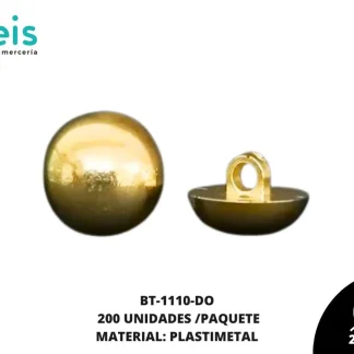 BOTON PLASTICO PATA BT-1110-DO 32L (20mm) 200 PZ/PQT DORADO