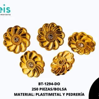 BOTON PIEDRA REF: 3965 DORADO 250 U/PQT
