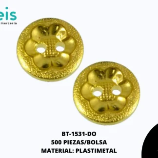 BTN METALIZ ROSITA 2H REF: 027(20L) DORADO 500 u/pqt