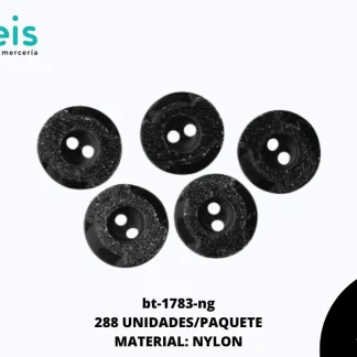 BOTON NYLON REF: 445(24L) NEGRO 288 U/PQT