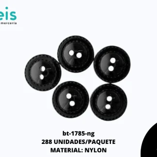 BOTON NYLON REF: 655(24L) NEGRO 288 U/PQT