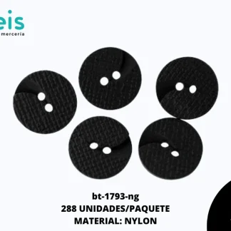 BOTON NYLON REF: 371(28L) NEGRO 288 U/PQT