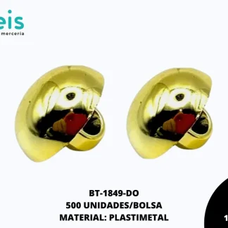 BOTON PLASTIMETAL PATA LISO BT-1849-DO 20L (12.5mm) 500 PZ/PQT DORADO