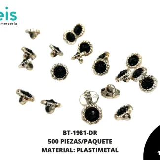 BOTON PLASTICO BT-1981-DR 20L (12.5mm) 500 PZ/PQT DORADO