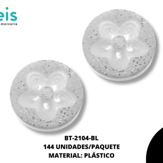 BTN ESC NYL FLOR REF: 22L BLANCO 144 u/pqt