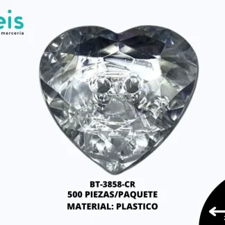 REMACHE COSTURA CORAZON BT-3858-CR 32L (20mm) 500 PZ/PQT CRISTAL
