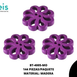 BTN MADERA REHILETE 15mm REF: #32 MORADO 144 u/pqt