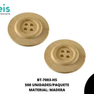 BTN MADERA 30 mm REF: X-6(3.0) HUESO 500 u/pqt