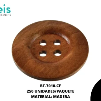 BTN MADERA 40 mm REF: X-13 CAFÉ 250 u/pqt