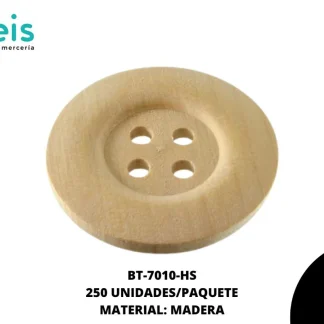 BTN MADERA 40 mm REF: X-13 HUESO 250 u/pqt