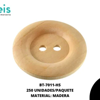 BTN MADERA 40 mm REF: X-14 HUESO 250 u/pqt