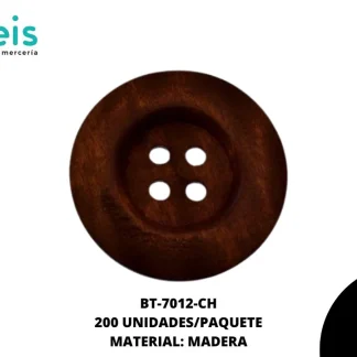 BTN MADERA 50 mm REF:X-15 CHOCOLATE 200 u/pqt